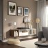 Тумба под телевизор EKET, hi-fi, белый/коричневый орех, 175x35x35 см