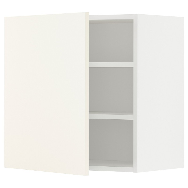 МЕТОД Навісна шафа з полицями, білий/ВАЛЛСТЕНА білий, 60x60 см