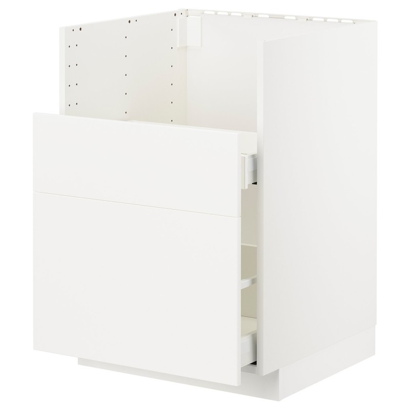 Шкаф METOD / MAXIMERA с выдвижными ящиками для TALLSJÖN, белый/Veddinge white, 60x60 см