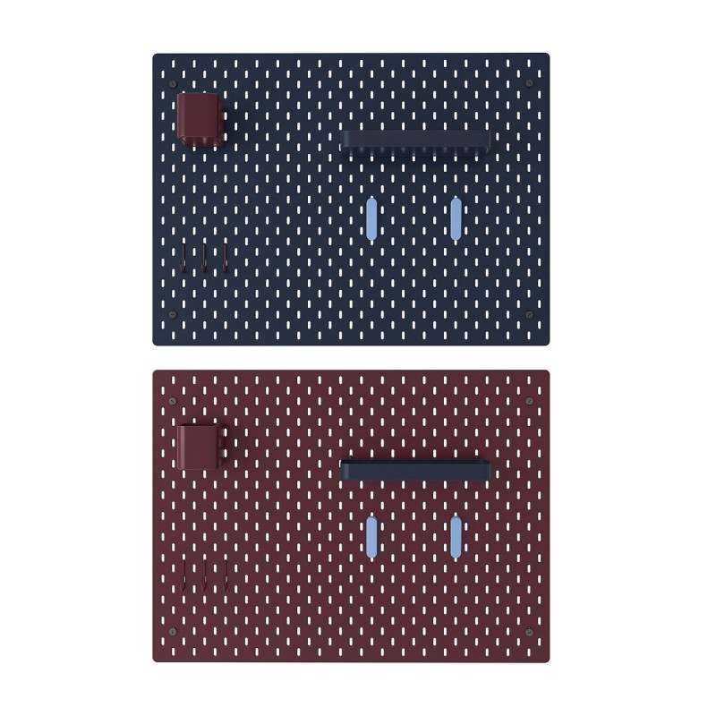 SKÅDIS Комбинация перфорированных досок, 2-сторонняя/разноцветная, 76x56 см