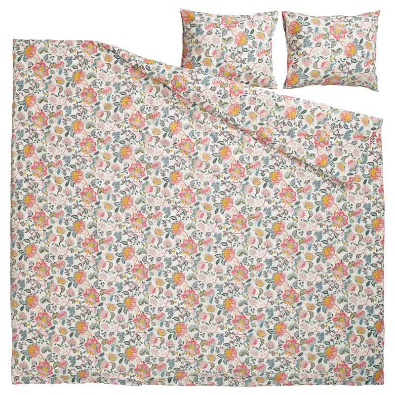DAGGSALVIA Пододеяло и 2 наволочки, Разноцветный/Цветочный узор, 200x200/50x60 см
