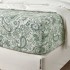 Простынь на резинке RODGERSIA, зеленый/белый, 90x200 см