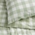 Пододеяло и наволочка EKTANDVINGE, бледно-серо-зелено-белый/в клетку, 150x200/50x60 см