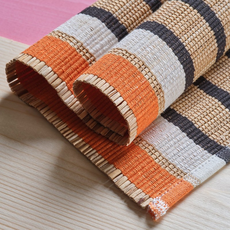 MÄVINN Підставка для серветок, бананове волокно/смугастий візерунок, 35x45 см