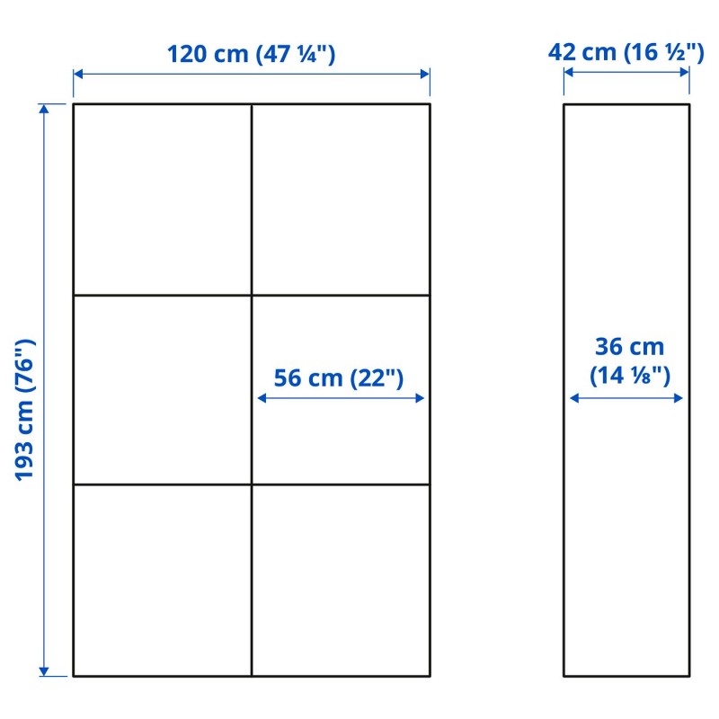 BESTÅ Комбинация с дверцей, белый/дуб Хедевикен, 120x42x193 см