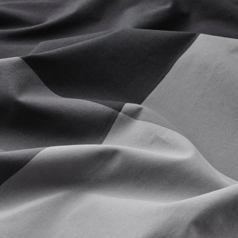 BRUNKRISSLA Пододеяло и 2 наволочки, черный, 200x200/50x60 см
