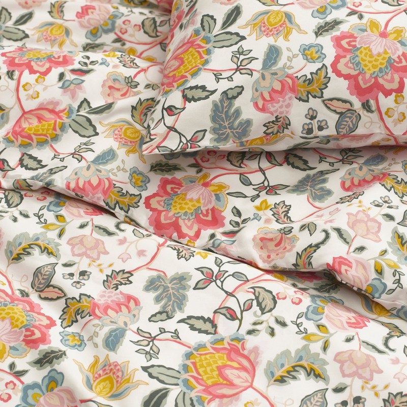 Пододеяло и наволочка DAGGSALVIA, разноцветный/цветочный узор, 150x200/50x60 см