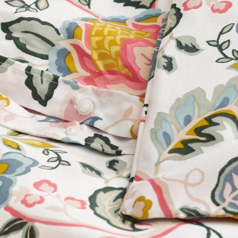 Пододеяло и наволочка DAGGSALVIA, разноцветный/цветочный узор, 150x200/50x60 см