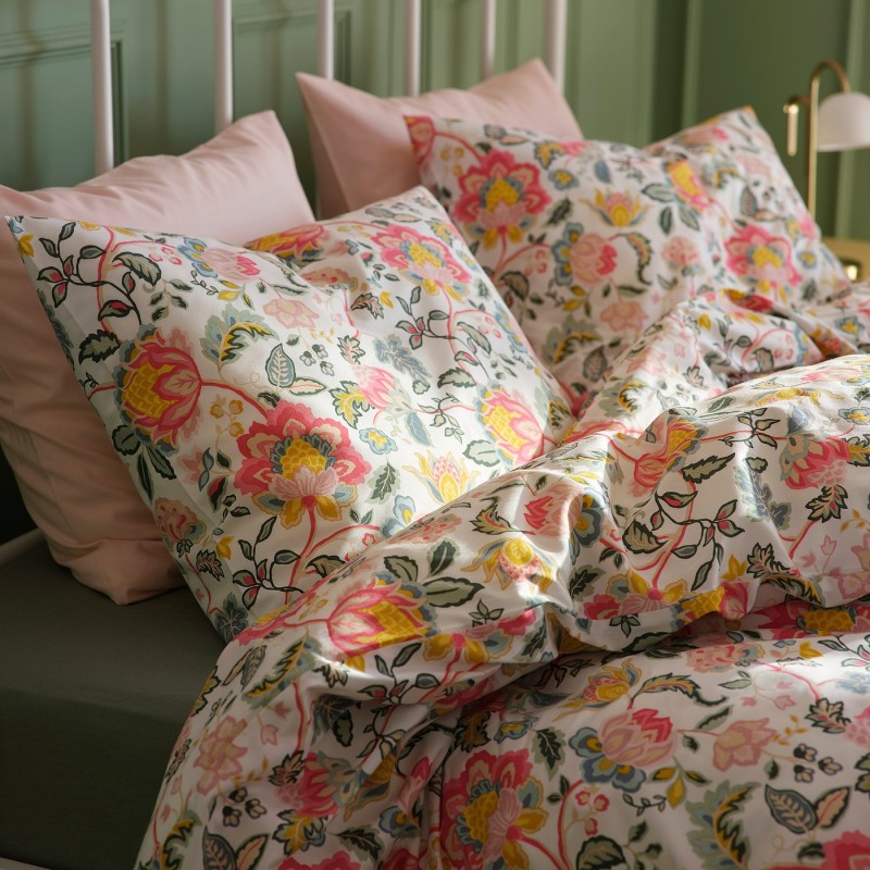Пододеяло и наволочка DAGGSALVIA, разноцветный/цветочный узор, 150x200/50x60 см