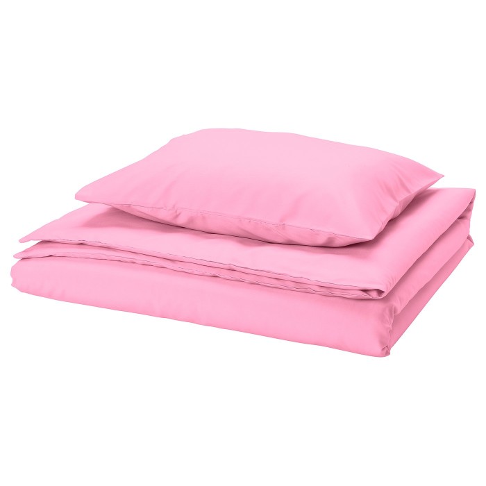 Пододеяло и наволочка PILTANDVINGE, розовый, 150x200/50x60 см