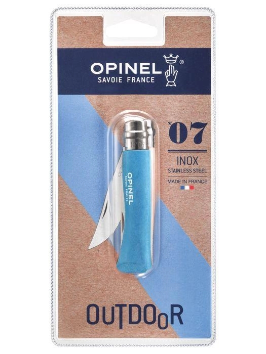 Ніж Opinel Colorama 07 блакитного кольору в блістері